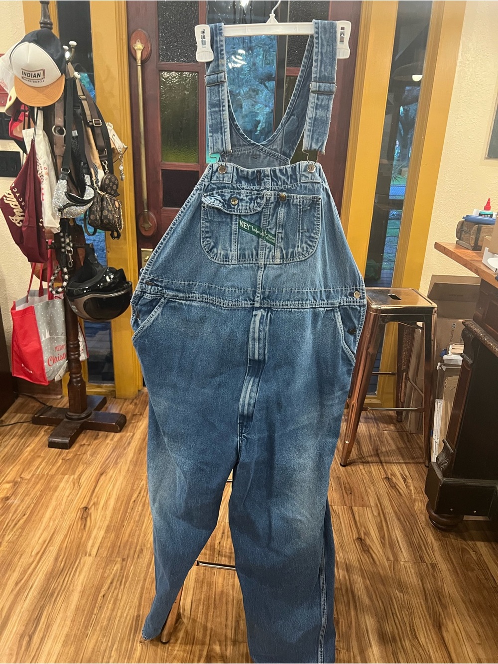 Relaxed Fit Denim Overalls in Blue - Classic Casual Workwear
